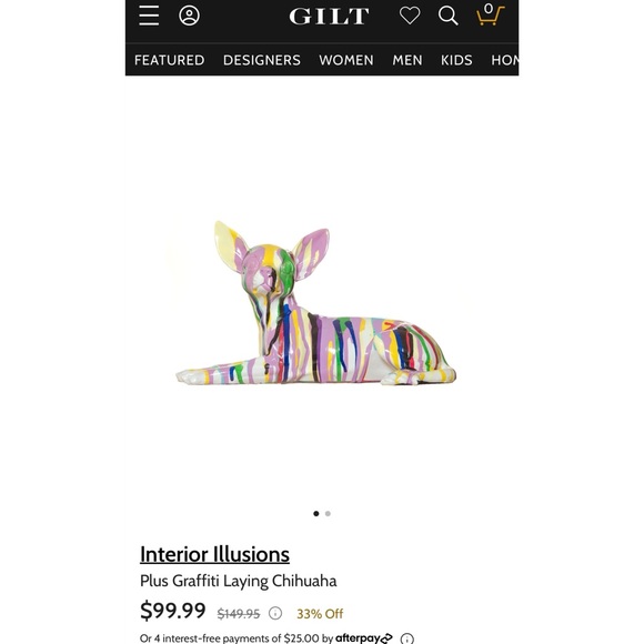 Graffiti Chihuahua Dog Statue Figurine - Picture 8 of 8